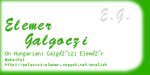 elemer galgoczi business card